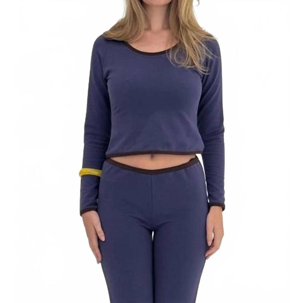 NEW FIND ME NOW binded french terry polo shirt in blue navy chocolate